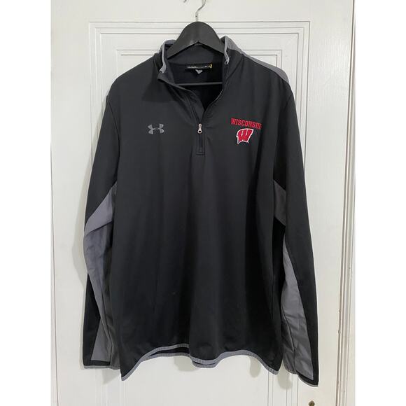 University of Wisconsin Badgers Under Armour 1/4-Zip Size XL - Picture 1 of 6